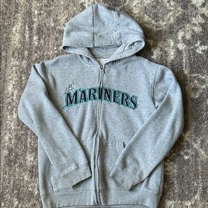 MLB Genuine Merchandise Gray Mariners Kids Zip Hoodie